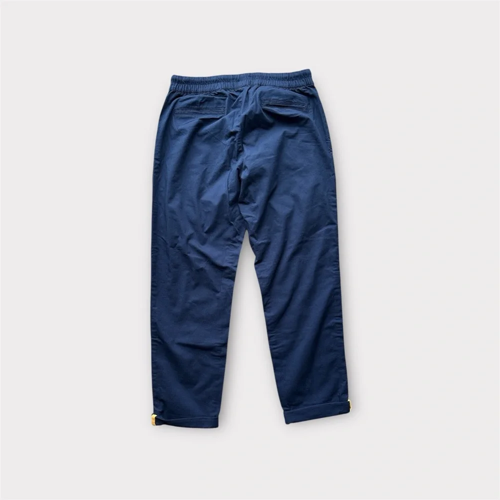 Pact Straight Leg Organic Cotton Twill Pull On Pants Navy Blue size M *NWT* - Picture 3 of 7